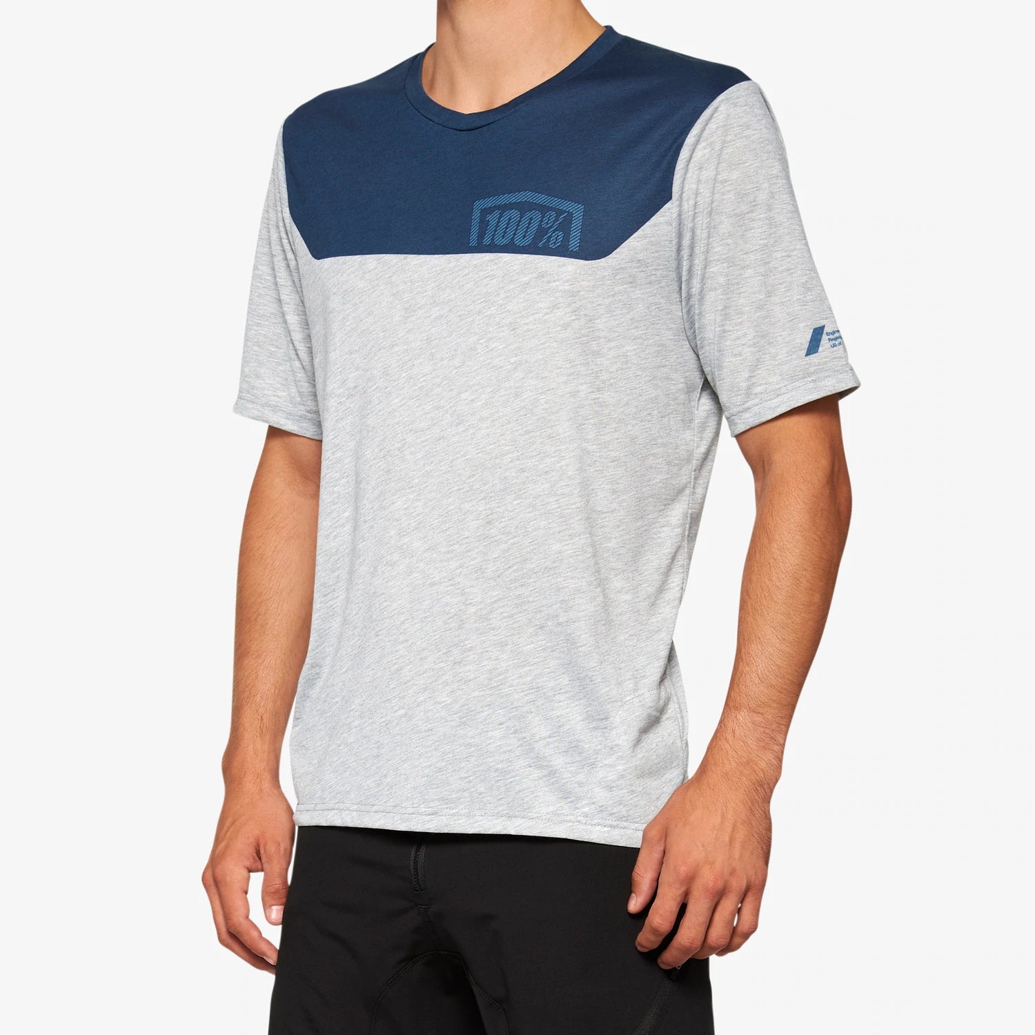 100% Airmatic Short Sleeve MTB Jersey - Black-Charcoal
