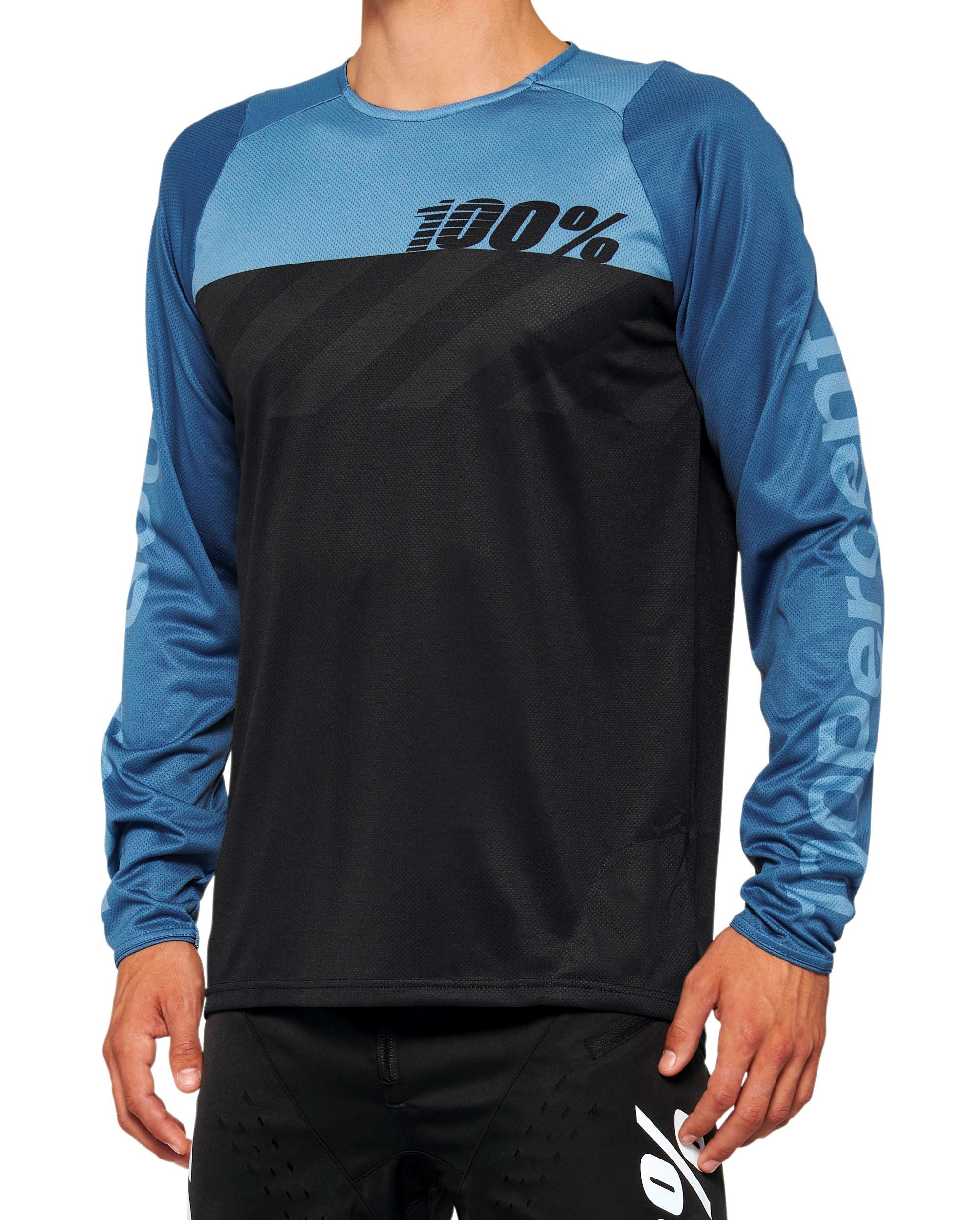 100% R-Core Long Sleeve MTB Jersey - Slate Blue
